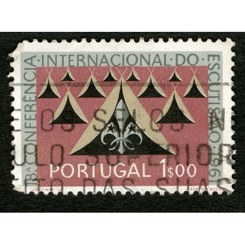 Timbre Oblitéré Portugal, 18a Conferencia Internacional Do Escuti Smo, 1961, 1s00