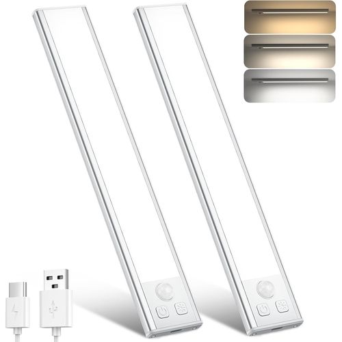 GOTHICANA BY EMPLampe De Placard, 3000K/4000K/6500K Diminuable Lumiere Detecteur De Mouvement Interieur, Lumiere Sans Fil Rechargeable Usb, Magnetique Eclairage Led Pour Armoire Cuisine