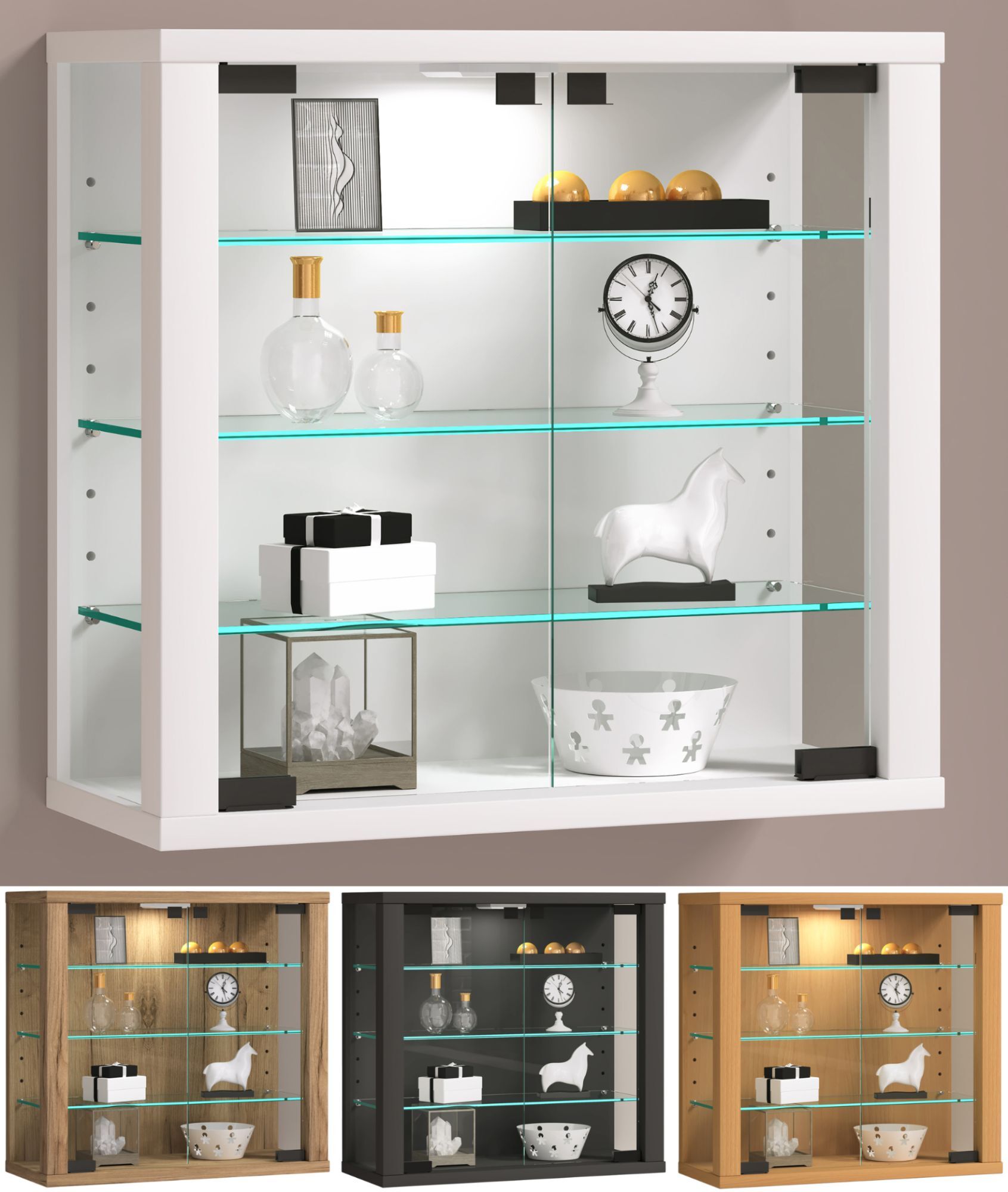 VCM Vitrine murale suspendue vitrine en verre vitrine murale vitrin...