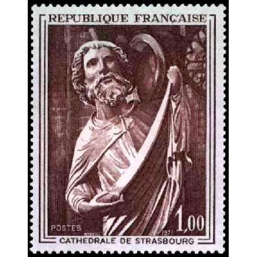 France 1970, Très Beau Timbre Neuf** Luxe Yvert 1654 - Sculpture De La Cathédrale De Strasbourg.