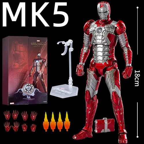 Zd Iron Man Led Mk42 Mk43 Mk44 Mk49 Mk1 Mk2 Mk3 Mk4 Mk5 Mk6 Legendes Marvel Tony Stark Avengers Figurine A Collectionner (En Boite, Mk5)