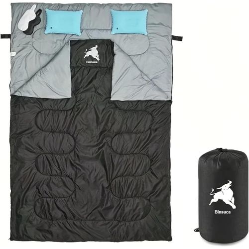 Chenquansarl-Sac De Couchage 2 Personnes, Duvet 2 Personnes, Sac De Couchage Adulte, Imperméable 4 Saisons, Sac De Couchage Adulte Hiver Utilisation Intérieure Et Extérieure