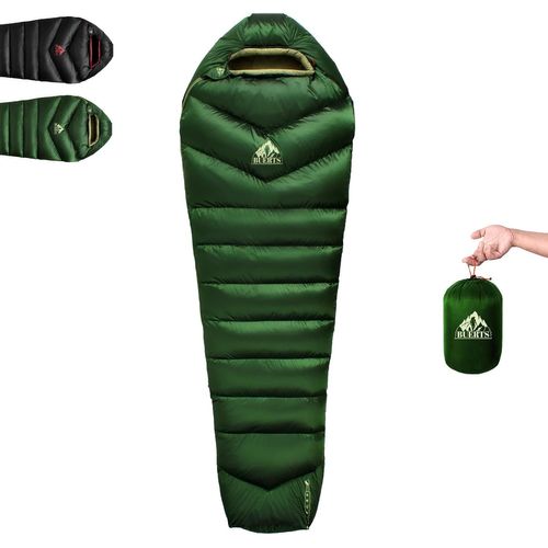 Chenquansarl-Sac De Couchage En Duvet, 620fp, Petit Encombrement, Ultra Léger, Pour 3 Saisons, Convient Pour Les Randonnées Et Le Camping Des Adultes Et Des Adolescents, Seulement 750 G (Vert 13 °C)