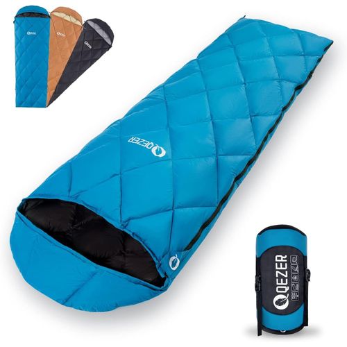 Chenquansarl-Sac De Couchage En Duvet Pour Adultes, Petit Sac De Couchage Ultraléger 5°C 16°C Pour L'été, Le Camping, La Randonnée Et La Randonnée En Plein Air (Café)