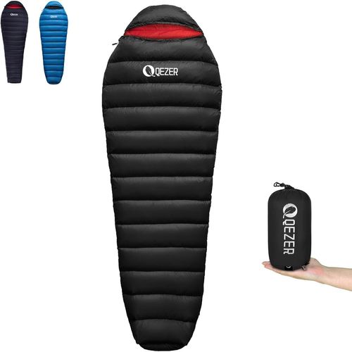 Chenquansarl-Sac De Couchage En Duvet , Sac De Couchage Adulte Ultraléger 660fp, Petit Paquet Pouvant Supporter Jusqu'à -5°C, Ne Pèse Que 820g, Adapté Au Camping Randonnée En Plein Air