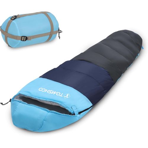 Chenquansarl-Mummy Sac De Couchage Ultraléger Portable Étanche Avec Sac De Compression, Idéal Pour Le Camping, La Randonnée, Les Voyages, La Randonnée (220 X 80 Cm)