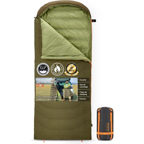 Chenquansarl-Sac De Couchage 3-4 Saisons En Duvet Et Coton, Sac De Couchage Sarcophage, Sac De Couchage Adulte Enfant Compact Hiver Pour Camping Voyage Tentes Randonnée Extérieur Intérieur