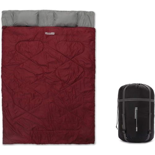 Chenquansarl-Where Tomorrow Sac De Couchage Double 190 X 150 Cm Avec Sac De Transport | Sac De Couchage 2 Personnes Pour Le Voyage, Le Camping, L'outdoor Également Utilisable Comme 2x Sac De Couchage