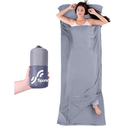 Chenquansarl-Sac De Couchage 2 En 1 - Sac De Couchage De Refuge - Sac De Couchage De Voyage (450 G) - Coutil Avec Fermeture Éclair Intégrale Et Compartiment Pour Coussin - Idéal Pour Les Randonnées,