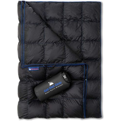 Chenquansarl-Couverture De Camping En Duvet ¿ Couverture D'extérieur Légère Et Pliable En Duvet 650 ¿ Couverture Compacte, Imperméable Et C Pour Camping, Randonnée, Voyage, Hamac