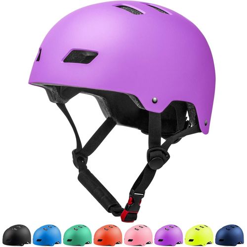 Chenquansarl-Casque Vélo Enfant, Casque Trotinette Pour Enfants Filles Garçons 3-13 Ans, Casque Réglable Protège-Menton, Casque De Protection Pour Cyclisme Roller Skateboard