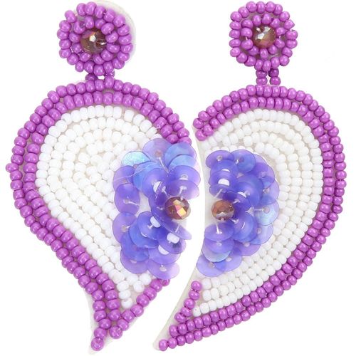 1 Paire Boucles D'oreilles Enracinement Des Boucles D'oreilles En Perles Pour Le Mariage D'anniversaire De Plage Valentin