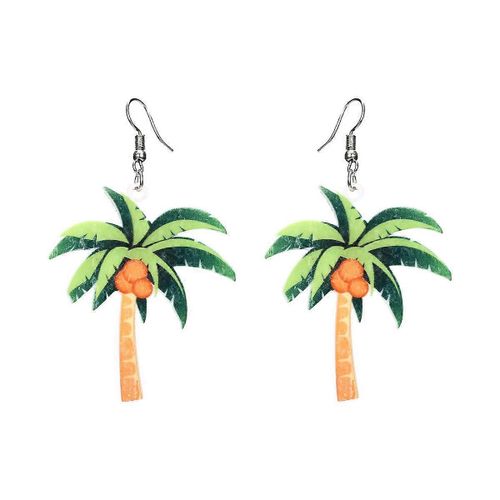 1 Paire D'oreille De Mode Drop En Oreille En Acrylique Dangere Femme Boucles D'oreilles D¿¿Licate Dangler Cr¿¿Atif Green (Coco)