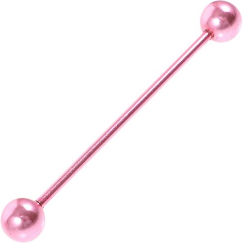 Allergy Free Innewless Steel Industrial Harqueau Piercing Bijoux Piercing Boucle D'oreille Oreille D'oreille (Rose)