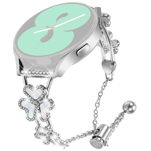 Tapez Un Groupe De M¿¿Tal Pour Samsung Galaxy Watch3 41 Mm Coeur De Tr¿¿Fle De Montre De D¿¿Coration De Tr¿¿Fle