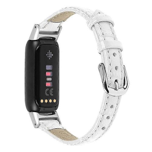 Crocodile Texture Veille De Remplacement En Cuir V¿¿Ritable Bracelet De Poignet R¿¿Glable Pour Fitbit