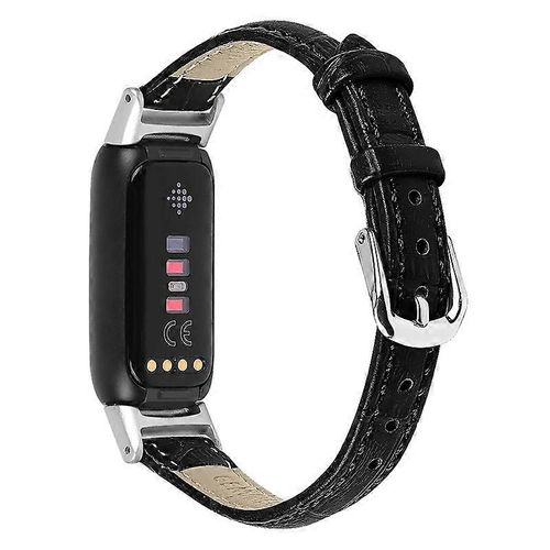 Crocodile Texture Veille De Remplacement En Cuir V¿¿Ritable Bracelet De Poignet R¿¿Glable Pour Fitbit