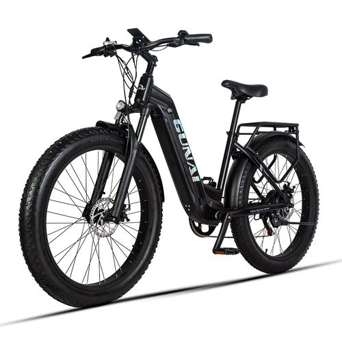 48v500w 17.5ah 26" Vélo Électrique Vtt Gunai Gn26 7-Vitesses Lithium-Ion Amovible Batterie Freins À Disque Autonomie 40-90km - Noir