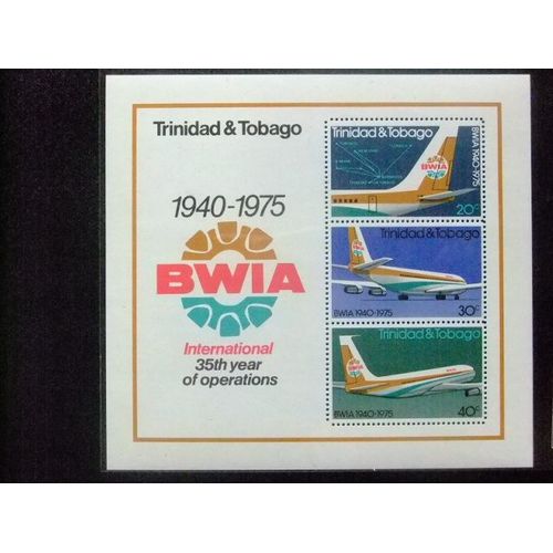 51 Trinidad, Tobago 1975 / Compania Aerea De Las Antillas / Yvert Bloc 13 Neuf