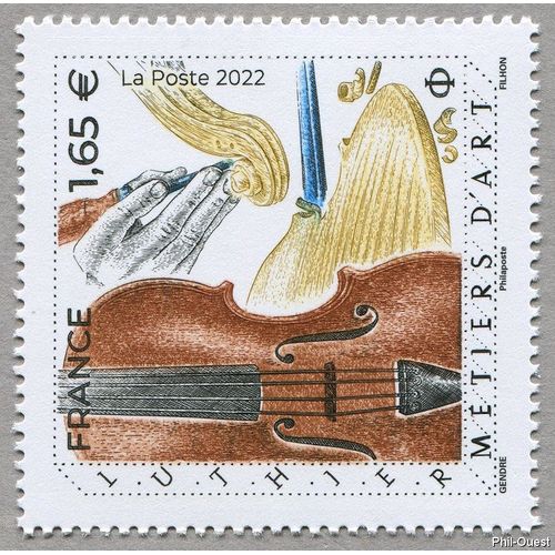 France 2022, Très Beau Timbre Neuf** Luxe Yvert 5555, Métiers D'art, Luthier.