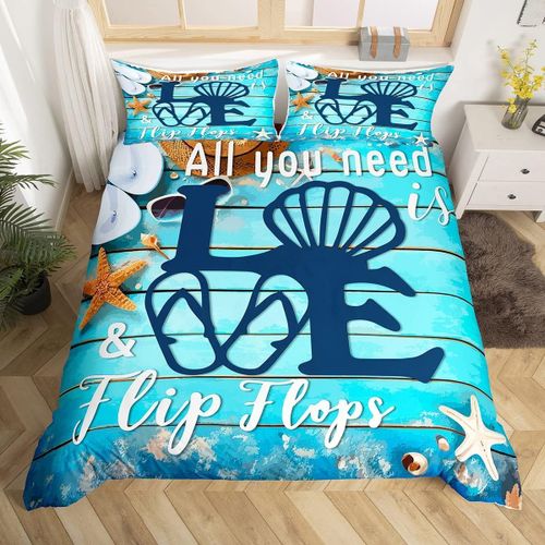 Housse De Couette En Bois, Cabine De Plage, Oc¿¿An, ¿¿Toile De Mer, Ensemble De Literie, Ferme Rustique, Vacances, Pour Adolescents, Gar?Ons, Moi