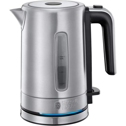 YEMAESRE-Bouilloire Electrique Inox [Compacte & Design] Compact Home (0,8L, 2200 W, Ecoulement Parfait, Eclairage Led, Filtre Anticalcaire, Ouverture Auto., Ergonomique, Base 360°) 24190-70