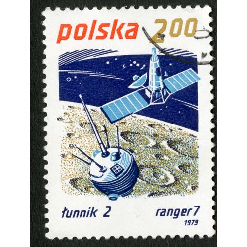 Timbre Oblitéré Polska, Lunnik 2, Ranger 7, 1979, 2.00