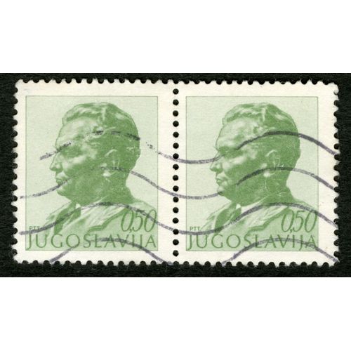Deux Timbres Oblitérés Jugoslavija, Ptt, 0.50