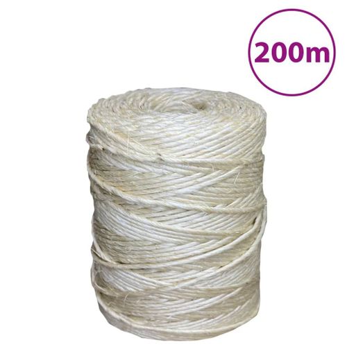 vidaXL Corde 100 % sisal 3 mm 200 m