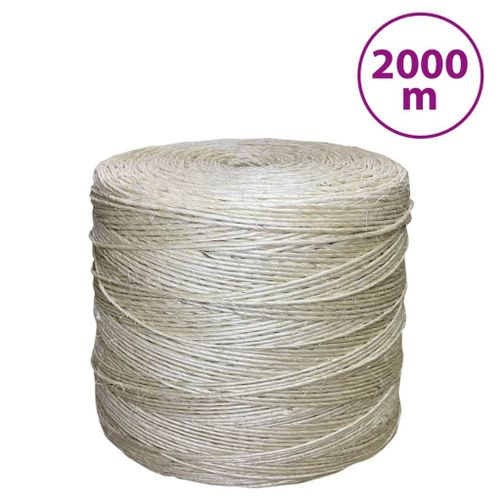 vidaXL Corde 100 % sisal 3 mm 2000 m