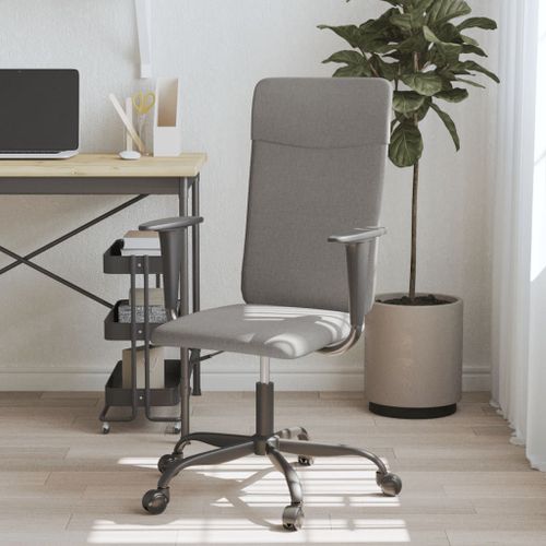 Vidaxl Chaise De Bureau Gris Foncé Tissu