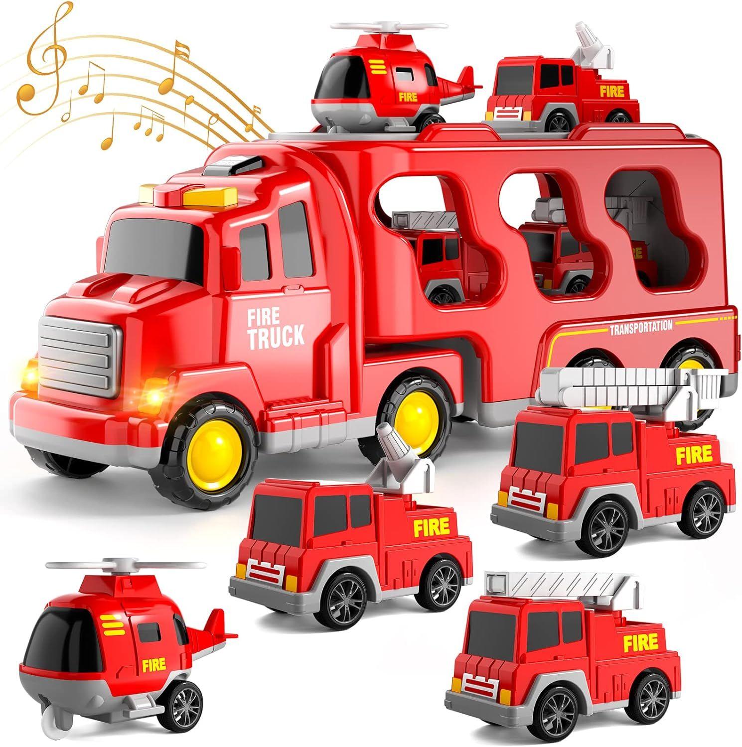 Jouets pour 2 Ans 3 Ans Garçons, 2PCS Éducation précoce Voiture Jouet Camion  de Pompier Firetruck pourTout-Petits & Enfants Noël Ann - Cdiscount Maison
