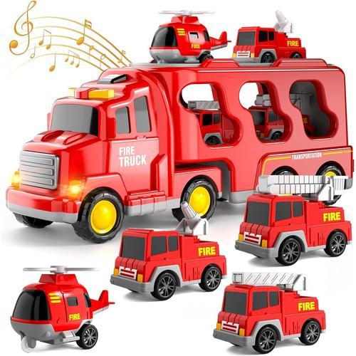 Jouet de camion de pompier pour les garçons de 3 à 9 ans, les filles, 4d