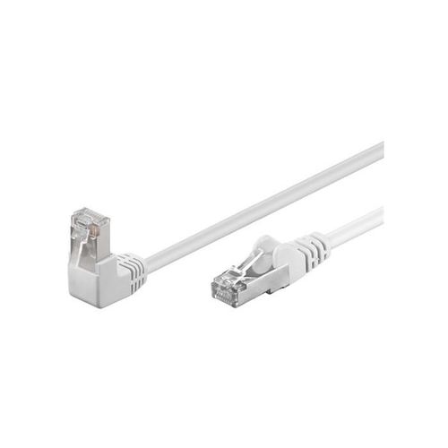 Goobay câble ethernet CAT 5e coudé 90° F/UTP Blanc 10 m