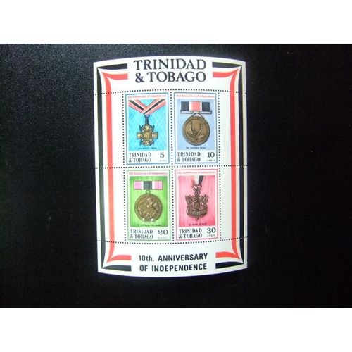 51 Trinidad Tobago 1972 / X Anniversaire De L`Independance / Yvert Bloc 5 Mnh