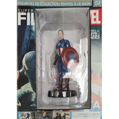 Figurine Super Héros Des Films Marvel Eaglemoss Numéro 3 Captain America 