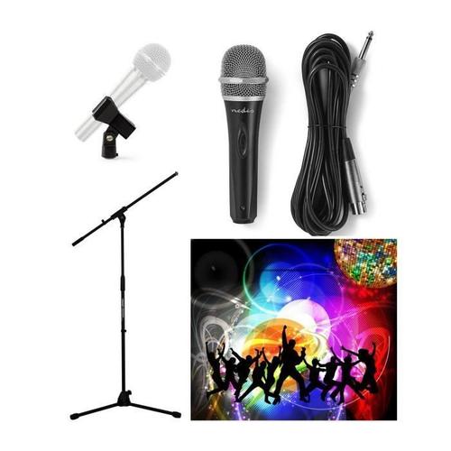 Pied de Microphone professionnel télescopique avec PERCHE potence + fixation support Micro + MICRO DYNAMIQUE HQ