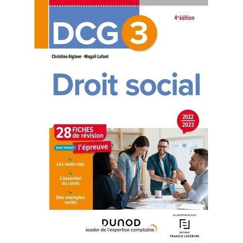Droit Social Dcg 3 - 28 Fiches De Révision Pour Réussir L'épreuve