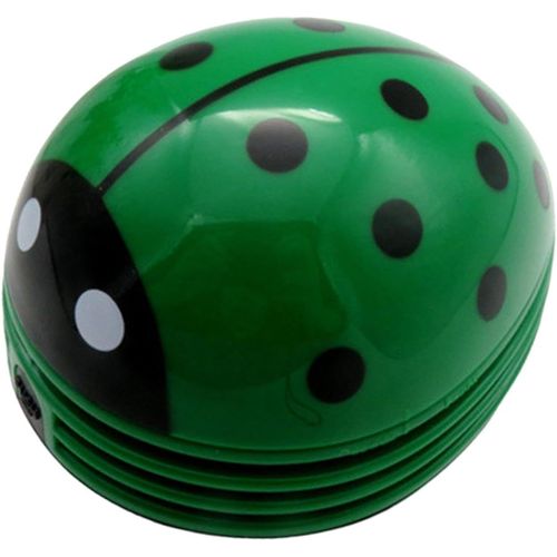 Aspirateur De Bureau Mignon, Balayeuse De Poussière De Table Sans Fil En Forme De Coccinelle, Collecteur De Poussière De Table Pour La Maison Et Le, Vert