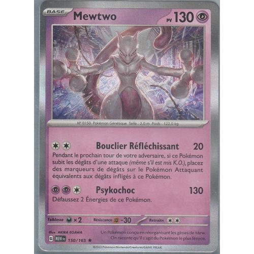Carte Pokémon - Mewtwo - 150/165 - Holo-Rare - Ev3,5 151 Mew