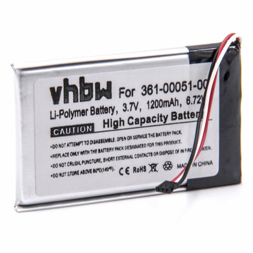 vhbw Batterie compatible avec Garmin Dezl 560 LMT, 560LMTF, 560 LT, 560 LM GPS, appareil de navigation (1200mAh, 3,7V, Li-ion)