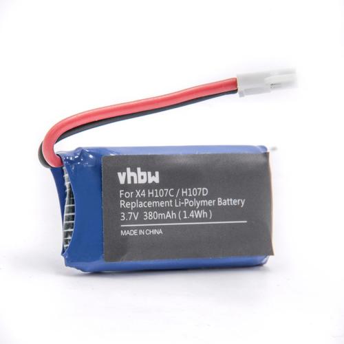 Vhbw Batterie Li-Polymère 380mah Compatible Avec Drone Multicopter Quadrocopter Hubsan X4 H107, X4 H107c X4 H107d, Galaxy Visitor, Walkera Ladybird.-Vhbw