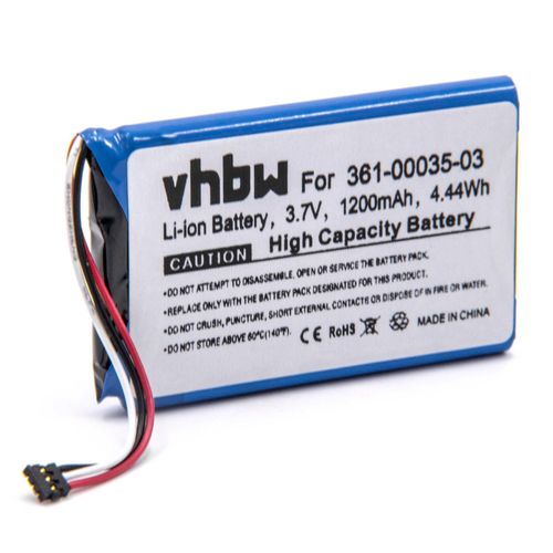 vhbw Batterie compatible avec Garmin Edge Touring, Touring Plus, 800, 810 GPS, appareil de navigation (1200mAh, 3,7V, Li-polymère)