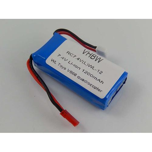 Vhbw Batterie Compatible Avec Yizhan / Jjrc Tarantula X6 Drone (1200mah, 7,4v, Li-Ion)-Vhbw