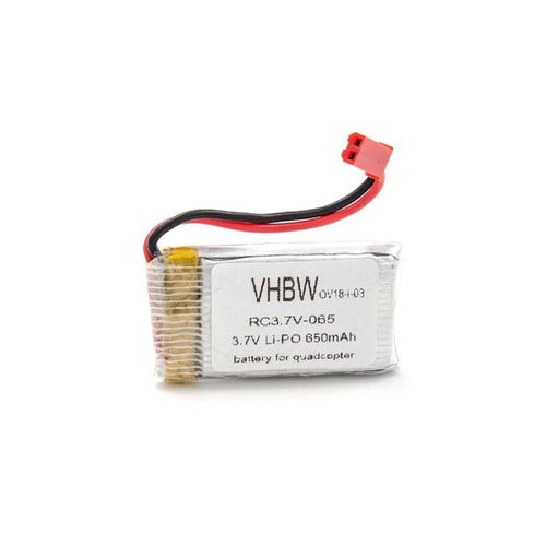 Vhbw Universal Li-Ion Batterie 650mah (3.7v) Pour Modèle Réduit Par Exemple Hélicoptère Drone, Quadriroto.-Vhbw