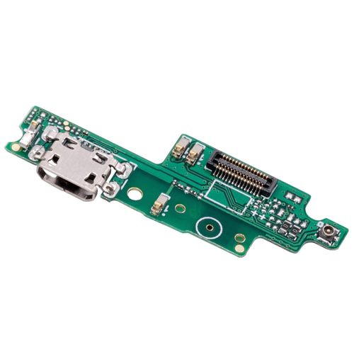 vhbw Connecteur de charge avec port micro USB avec microphone remplacement pour Xiaomi 521_1815 pour smartphone, argenté