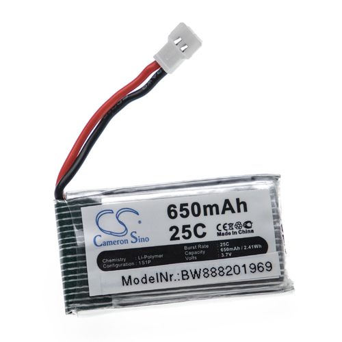 Vhbw Batterie Compatible Avec Hubsan H107l, X4 H107l Drone Multicopter Quadrocopter (650mah, 3,7v, Li-Polymère)-Vhbw