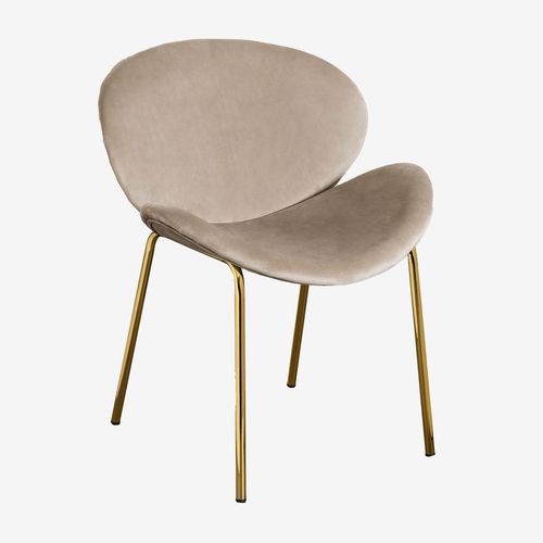 Chaise De Salle À Manger En Velours Doré Fior Doré