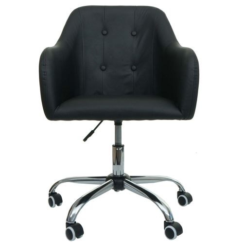 Chaise De Bureau Hwc-L92, Chaise Pivotante Chaise De Bureau Chaise D'ordinateur Fauteuil De Bureau, Avec Accoudoirs   Similicuir Noir