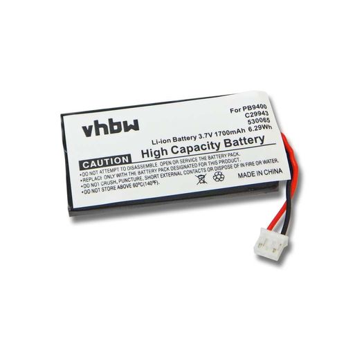 Batterie Li-Po 1700mAh pour PHILIPS Pronto TSU-9400, remplace les modèles PB9400, C29943, 530065